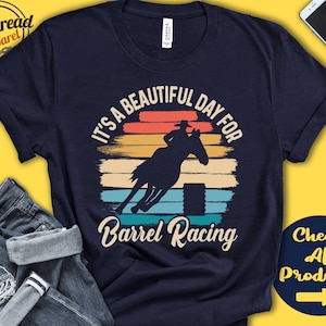Barrel Racer Shirt | Beautiful Day For Barrel Racing | Barrel Racer Gift | Horsemanship | Rodeo | Equestrian Sports | Tank Hoodie | A1716