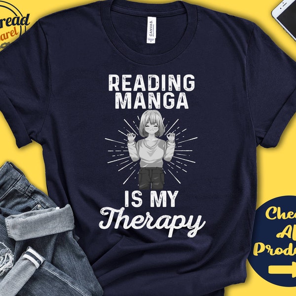 Manga Shirt | Gift For Manga Lover | Anime Shirt | Manga Tee | Otaku Shirt | Otaku Gift | Hobby Is My Therapy | Tank Hoodie | A2298