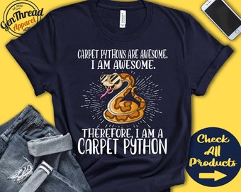 Carpet Python Shirt | Python Lover | Gift | Zoo | Zoologist | Herpetology | Herpetologist | Funny Cool Awesome Animal | Tank Hoodie | A3250