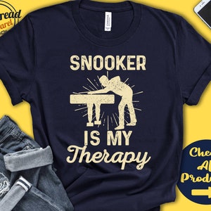 Snooker Shirt | Snooker Is My Therapy | Snooker Player Gift | Billiards | Pool | Men | Tee | Cue Sports | Tank Hoodie | A2001