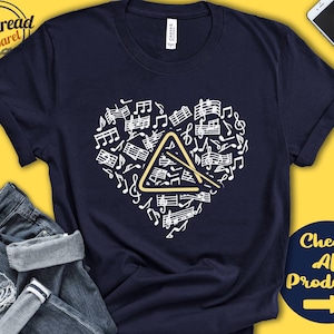 Triangle Player Shirt | Triangle Gift | Orchestra Gift | Percussion | Musician | Music Lover Heart | Instrument | Tank Hoodie | A2558