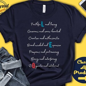 Leo Zodiac Characteristic | Leo Shirt | Leo Gift | Leo Present | Leo Star Sign | Birthday | Horoscope | Tank | Hoodie | A0612