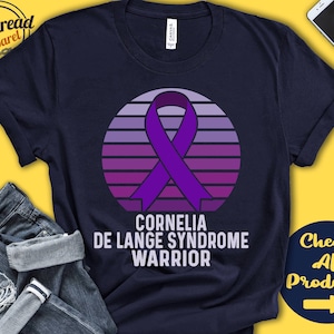 Cornelia De Lange Rauschzustand Shirt | CDLS Bewusstsein | Lila Schleifenband | Kriegerin | Kämpfer | Eingriff | Erholung | Tank Hoodie | A1309