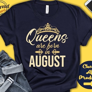 Königinnen werden im August geboren Geburtstag Shirt | Geschenk | Auguste Königin | August Frauen Shirt | August Geburtstag | Frauen-Mädchen-Behälter Hoodie | A0872