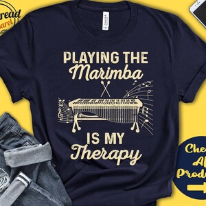 Marimba Player Shirt | Marimba Gift | Glockenspiel | Xylophone | Percussion | Musician Music | Instrument | My Therapy | Tank Hoodie | A2467