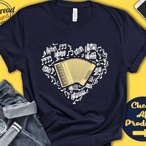 Accordion Player Shirt | Accordion Gift | Accordionist | Tee | Wind | Musician | Music Lover Heart | Instrument | Tank Hoodie | A2577