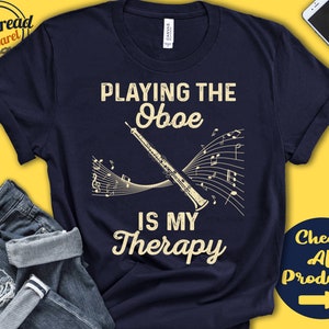 Oboen Spielerin T-Shirt | Oboe Geschenk | Oboiest Geschenk | T-Shirt | Windlicht | Musiker | Musik | Instrument | Meine Therapie | Tank Hoodie | A2498
