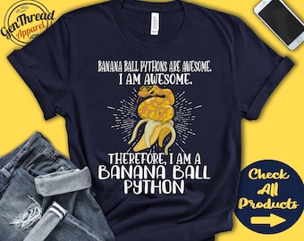 Banana Ball Python Shirt | Python Lover | Gift | Zoo Zoologist | Herpetology Herpetologist | Funny Cool Awesome Animal | Tank Hoodie | A3249