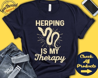 Overhemd herping | Cadeau voor herpingliefhebber | Herpetologie | Amfibie | Reptiel | Hobby is mijn therapie | Tanktop met capuchon | A2366