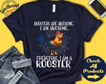 Rooster Shirt | Rooster Lover | Gift | Zoo | Zoologist | Ornithology | Ornithologist | Funny Cool Awesome Animal | Tank Hoodie | A3065