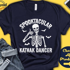 Spooktacular Kathak Tänzerin Halloween Shirt | Kathak Tänzerin Geschenk | Halloween-Party | Lustige Skelett | Tank Hoodie | H0459