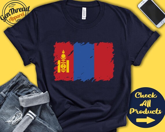 Faded Mongolian Flag, Distressed Flag Of Mongolia T-Shirt Faded Mongolian Flag, Distressed Flag Of Mongolia T-Shirt