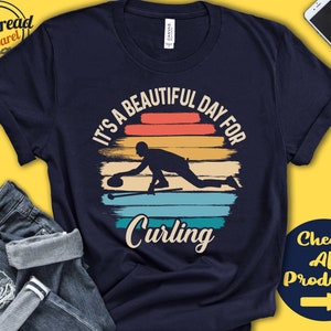 Lockenwickler Shirt | Schöner Tag zum Eisstockschießen | Curling Spieler Geschenk | Lockenwickler T-Shirt | Liebhaberei | Ziel Sport | Tank Hoodie | A1888