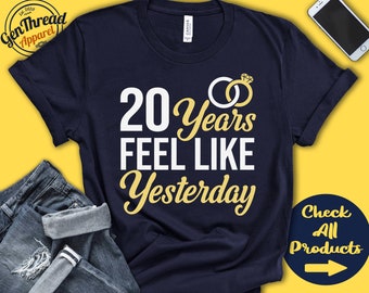 Regalo per il 20° anniversario di matrimonio / Maglietta per il 20° anniversario / Ventesimo anno di matrimonio / Appena sposati / Ci amiamo ancora / Canotta / Felpa con cappuccio / A0312