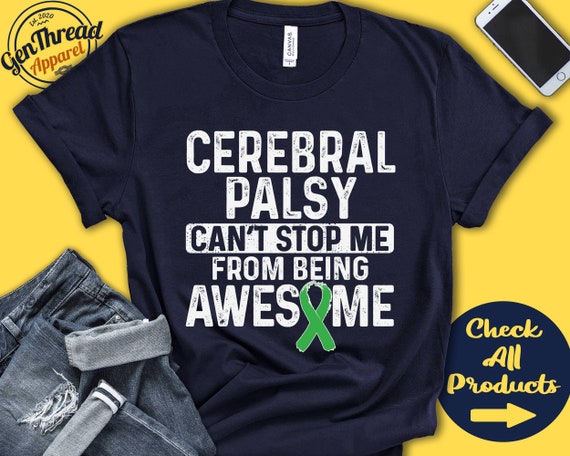 Cerebral Palsy Shirt | Cerebral Palsy Awareness | Green Ribbon | Fighter | Warrior | Surgery | Recovery | Cant Stop | Tank Hoodie | A1019