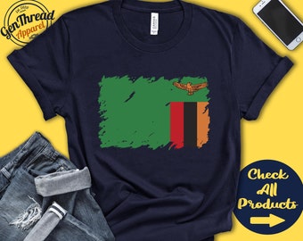 Zambia Flag Shirt | Gift For Zambian Gift | Proud Zambian Pride | Zambian Root | Eastern Africa Flag Country Shirt | Tank Hoodie | F0192