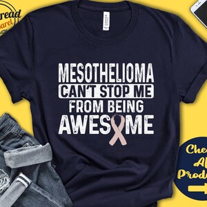Camiseta com mesotelioma | Conscientização sobre mesotelioma | Fita de pérola | Lutador | Guerreiro | Cirurgia | Recuperação | Não consigo parar | Moletom com capuz | A1130