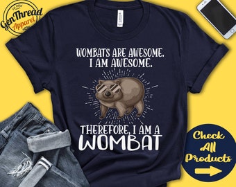Wombat T-Shirt | Wombat-Liebhaber | Geschenk | Tiergarten | Zoologe | Zoologie | Mammaloge | Lustig cooles tolles Tier | Tank Hoodie | A3180