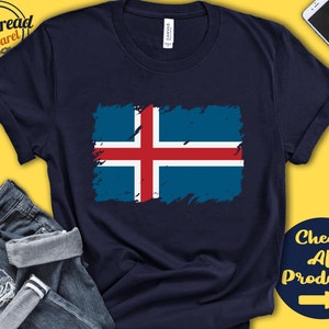 Island-Flaggen-Shirt | Geschenk für isländische Geschenk | Stolzer isländischer Stolz | Isländisch Wurzel | Europa Flagge Country Shirt | Tank Hoodie | F0074