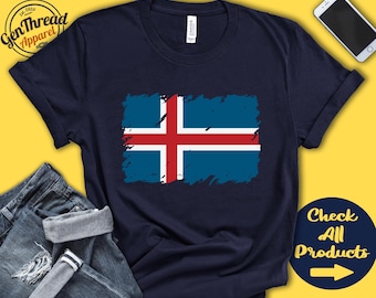 Iceland Flag Shirt | Gift For Icelandic Gift | Proud Icelandic Pride | Icelandic Root | Europe Flag Country Shirt | Tank Hoodie | F0074