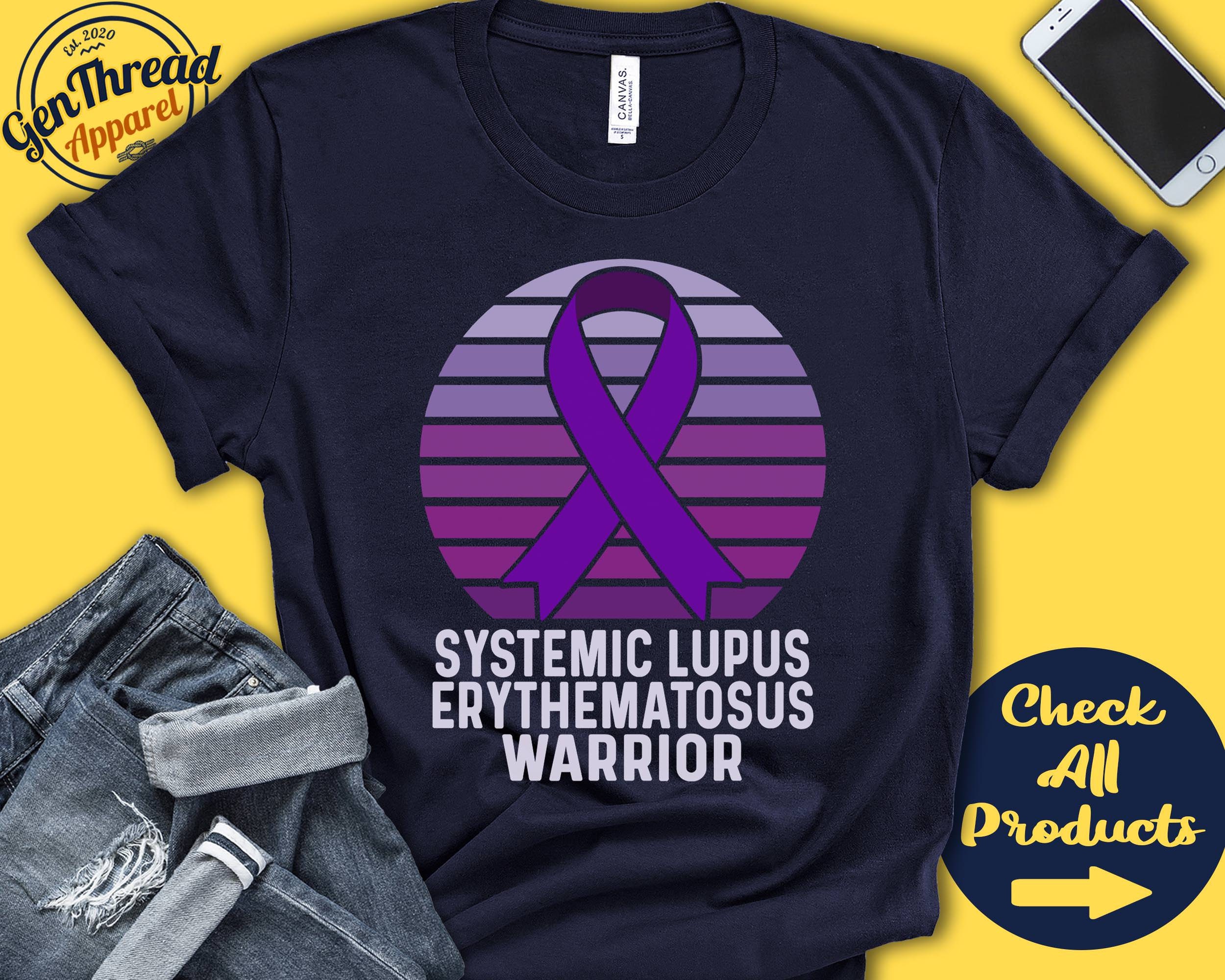 LUPUS様オーダーページ Systemic Lupus Erythematosus Shirt | SLE Awareness | Purple Ribbon