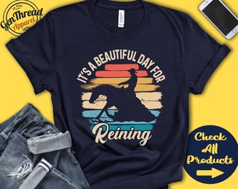 Maglietta da reining / Bella giornata per il reining / Regalo per il reining / Cavallo / Spettacolo equestre da reining / Rodeo / Sport equestri / Felpa con cappuccio / A1710