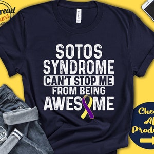 Sotos Syndrome Shirt | Sotos Syndrome Awareness | Yellow Purple Ribbon | Fighter | Warrior | Surgery | Cant Stop | Tank Hoodie | A1194