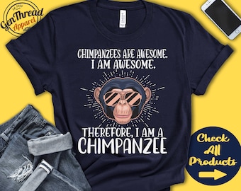 Chimpanzee Shirt | Chimpanzee Lover | Gift | Zoo | Zoologist | Primatology | Primatologist | Funny Cool Awesome Animal | Tank Hoodie | A3187