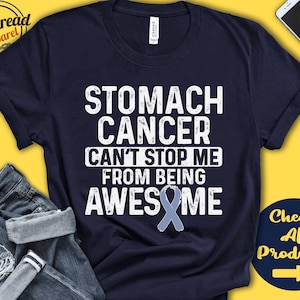 Stomach Cancer Shirt | Stomach Cancer Awareness | Perwinkle Ribbon | Fighter | Warrior | Surgery | Recovery | Cant Stop Tank Hoodie | A0979