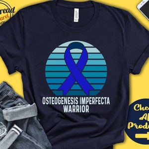Osteogenesis Imperfecta Shirt | Wishbone Day | Brittle Bone Awareness | Blue Ribbon | Warrior | Surgery | Recovery | Tank Hoodie | A1220