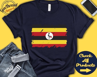 Uganda Flag Shirt | Gift For Ugandan Gift | Proud Ugandan Pride | Ugandan Root | Eastern Africa Flag Country Shirt | Tank Hoodie | F0181