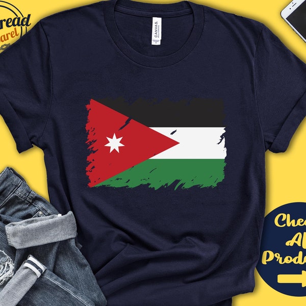 Jordanian Flag Shirt Etsy
