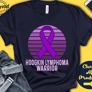 Hodgkin Lymphoma Shirt | Hodgkin Lymphoma Awareness | Violet Ribbon | Warrior | Fighter | Surgery | Recovery | Tank Hoodie | A1499