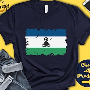 Lesotho Flag Shirt | Gift For Basotho Gift | Proud Basotho Pride | Basotho Root | South Africa Flag Country Shirt | Tank Hoodie | F0093