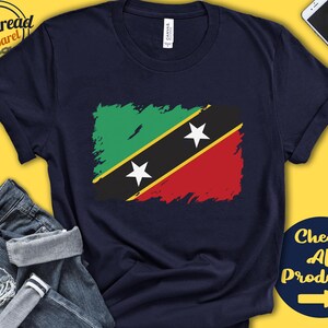 Saint Kitts And Nevis Flag Shirt | Gift For Kittitian Gift | Proud Kittitian Pride | Caribbean Flag Country Shirt | Tank Hoodie | F0143