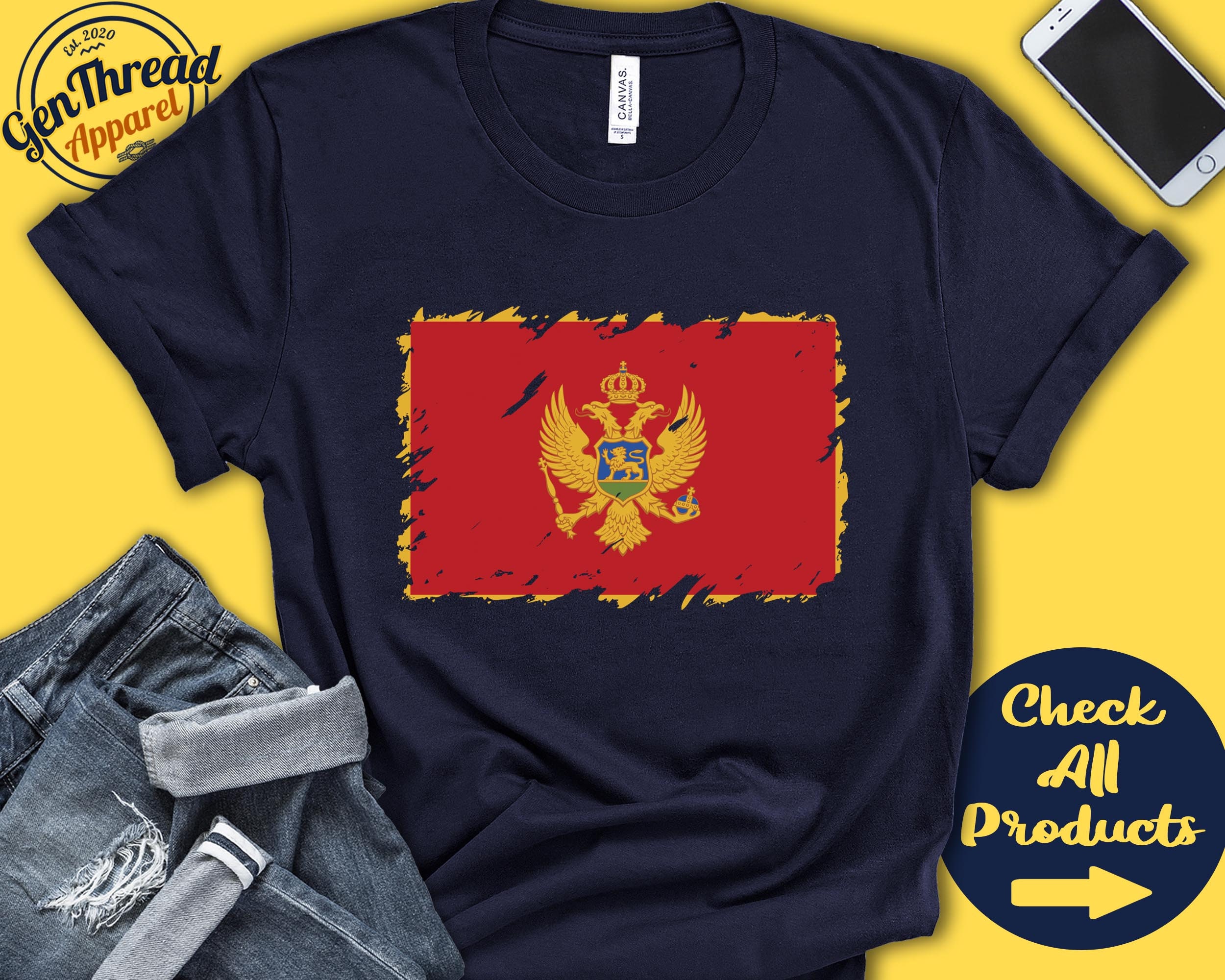 Montenegro Flag Shirt | Gift For Montenegrin Gift | Proud Montenegrin Pride | Europe Flag Country Shirt | Tank Hoodie | F0113