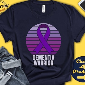 Dementia Shirt | Dementia Awareness | Purple Ribbon | Warrior | Fighter | Surgery | Recovery | Tank Hoodie | A1288