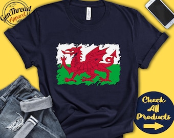 Wales Flag Shirt | Gift For Welsh Gift | Proud Welsh Pride | Welsh Root | United Kingdom Country Shirt | Tank Hoodie | F0190