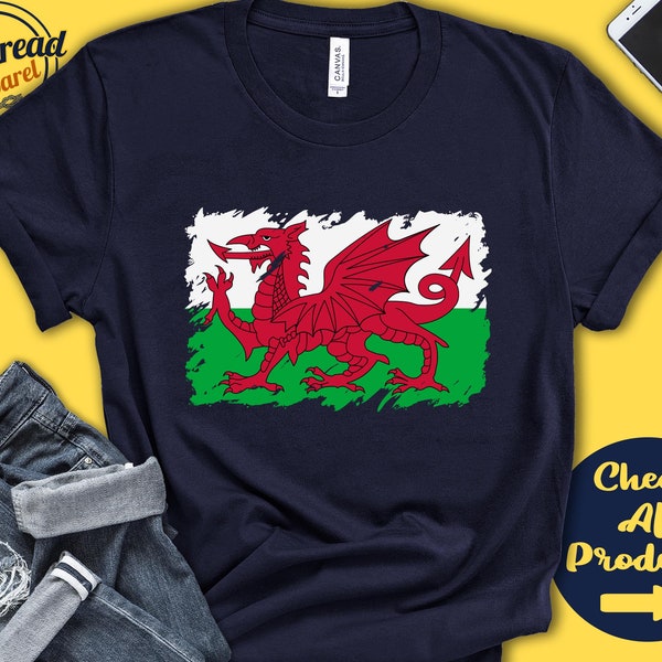 Wales Flag Shirt | Gift For Welsh Gift | Proud Welsh Pride | Welsh Root | United Kingdom Country Shirt | Tank Hoodie | F0190