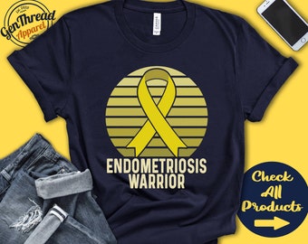 Maglietta sull'endometriosi / Sensibilizzazione sull'endometriosi / Nastro giallo / Guerriero / Combattente / Intervento chirurgico / Recupero / Felpa con cappuccio / A1491