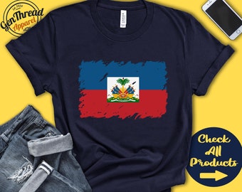 Haiti Flag Shirt | Gift For Haitian Gift | Proud Haitian Pride | Haitian Root | Caribbean Flag Country Shirt | Tank Hoodie | F0070