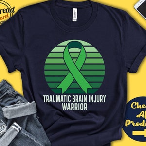 Traumatic Brain Injury Shirt | TBI Awareness | Green Ribbon | Warrior | Fighter | Surgery | Recovery | Tank Hoodie | A1261