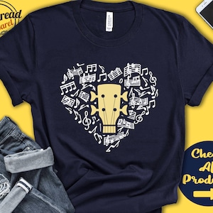 Acoustic Bass Player Shirt | Bassist Gift | Bass Guitar | Stringed | Musician | Music Lover Heart | Instrument | Tank Hoodie | A2561