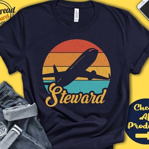 Steward Gift | Airplane Shirt | Flight Attendant | Flight Crew Gift | Airline Steward | Cabin Crew Gift | Tank | Hoodie | A0135
