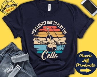 Camiseta de violonchelista / Regalo para violonchelista / Violonchelo / Instrumento de cuerda / Músico / Música / Instrumento / Un día encantador / Sudadera con capucha / A2396