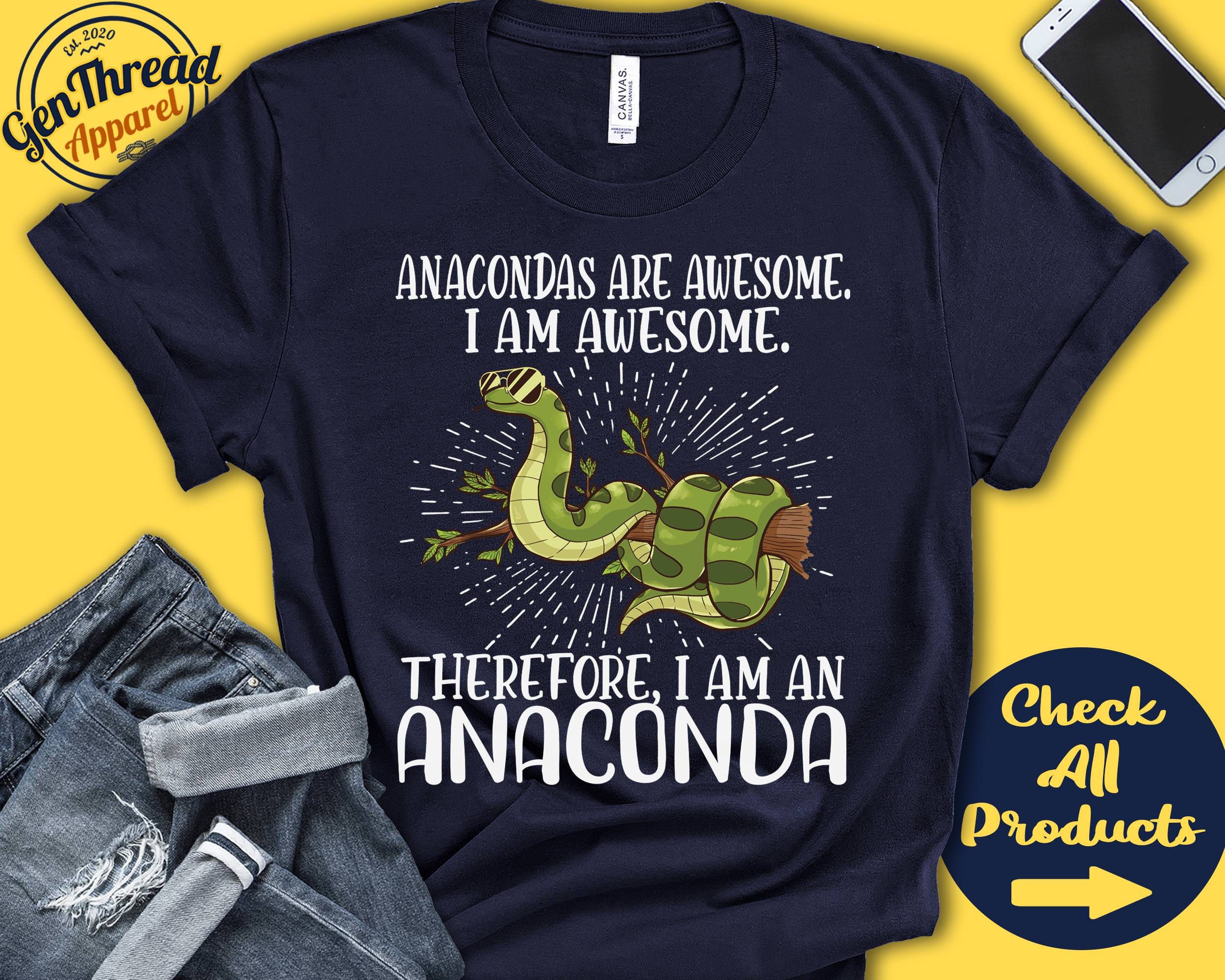 Anaconda Shirt Anaconda Lover Gift Zoo Zoologist - Etsy New Zealand