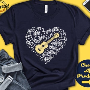 Ukulele Player Shirt | Ukulele Gift | Hawaii Music | Stringed Instrument | Musician | Music Lover Heart | Instrument | Tank Hoodie | A2575