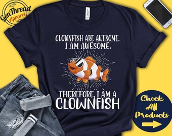 Clownfish Shirt | Clownfish Lover | Gift | Zoo | Zoologist | Ichthyology | Ichthyologist | Funny Cool Awesome Animal | Tank Hoodie | A3097