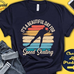 スピードスケーターシャツ | スピードスケートに最適な日 | スピードスケーターへのギフト | アイススケートTシャツ | メンズ | アイススポーツ | タンクトップ | A1762