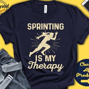 Koszulka Sprinter | Sprinting Is My Therapy | Prezent Sprint | Lekkoatletyka | Sportowiec | Lekkoatletyka | Dziewczyna | Kobiety | Sport | Bluza z kapturem | A2135